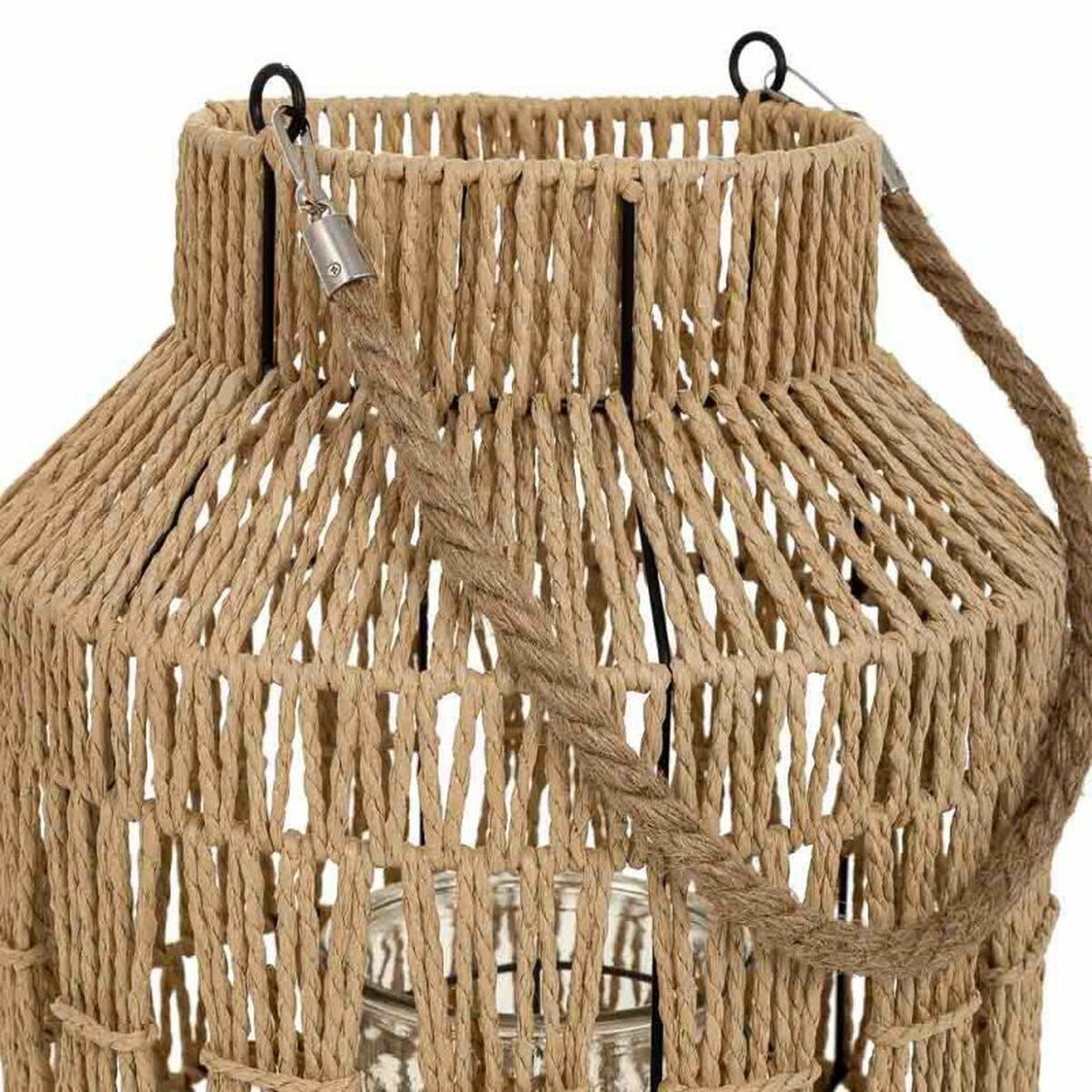 Lykta Alexandra House Living Naturell Papper Järn 28 x 41 x 28 cm - 6