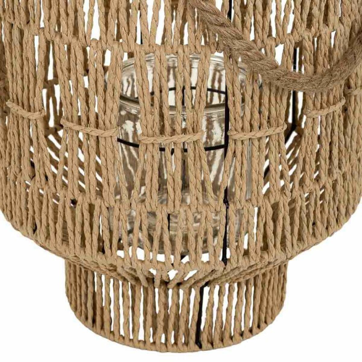 Lykta Alexandra House Living Naturell Papper Järn 28 x 41 x 28 cm - 7