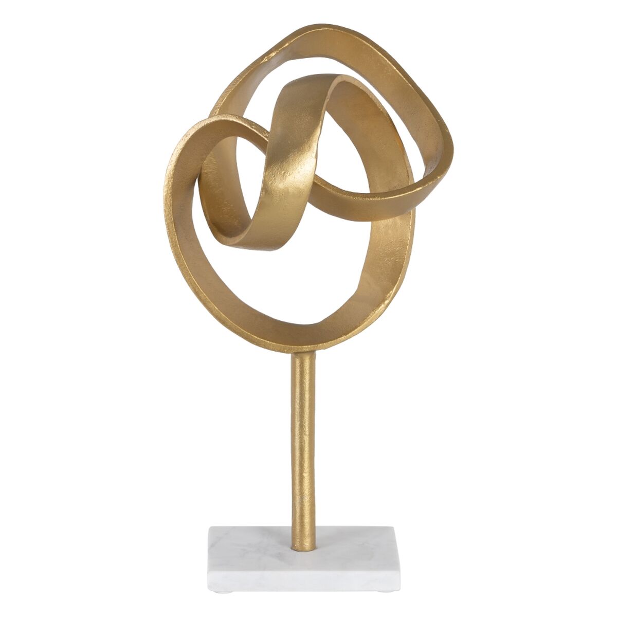 Prydnadsfigur Vit Gyllene Aluminium Marmor 23 x 20 x 43 cm