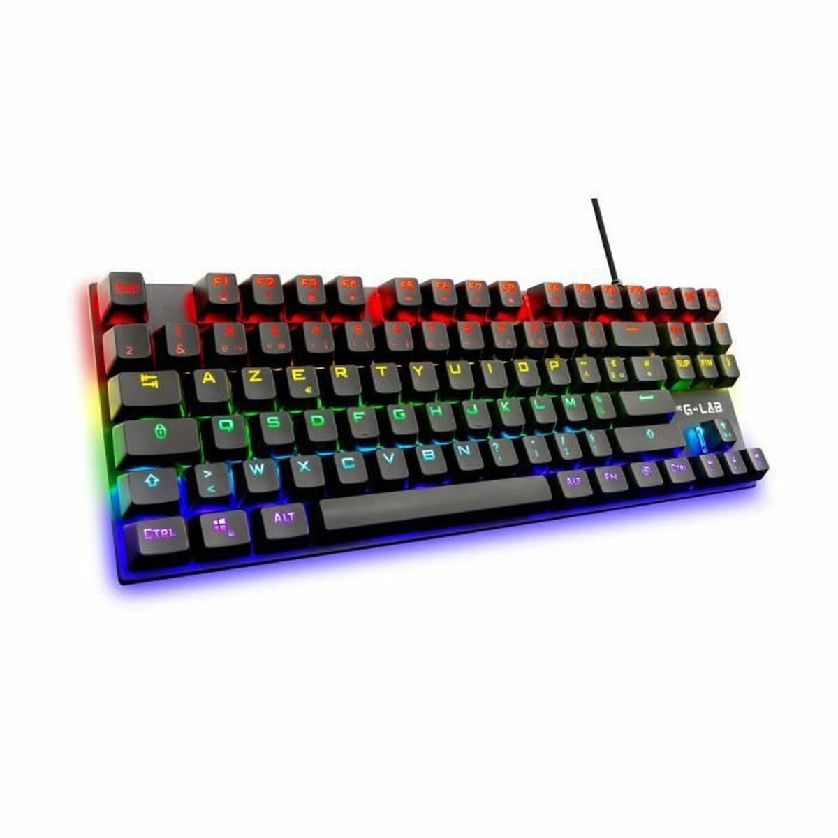 Gaming Tangentbord/ OR: Speltangentbord The G-Lab Mercury AZERTY Franska Svart - 7