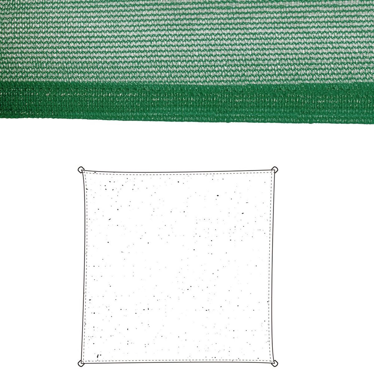 Skugga segel Vela sombreo Grön 300 x 300 x 0,5 cm Markis