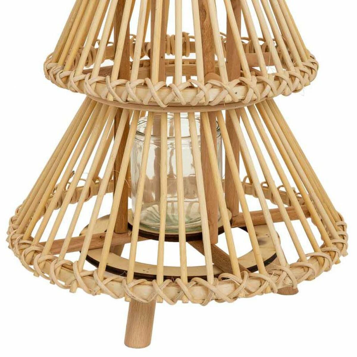 Lykta Alexandra House Living Naturell Bambu 29 x 42 x 29 cm - 5