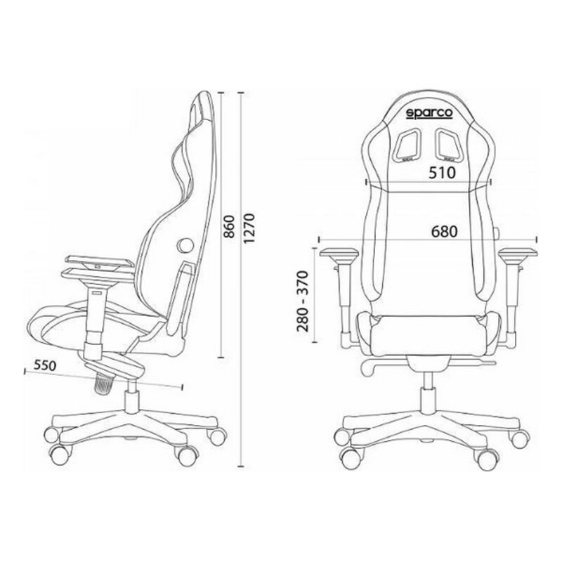 Spelstol Sparco S00998NRRS Svart Röd/Svart - 3