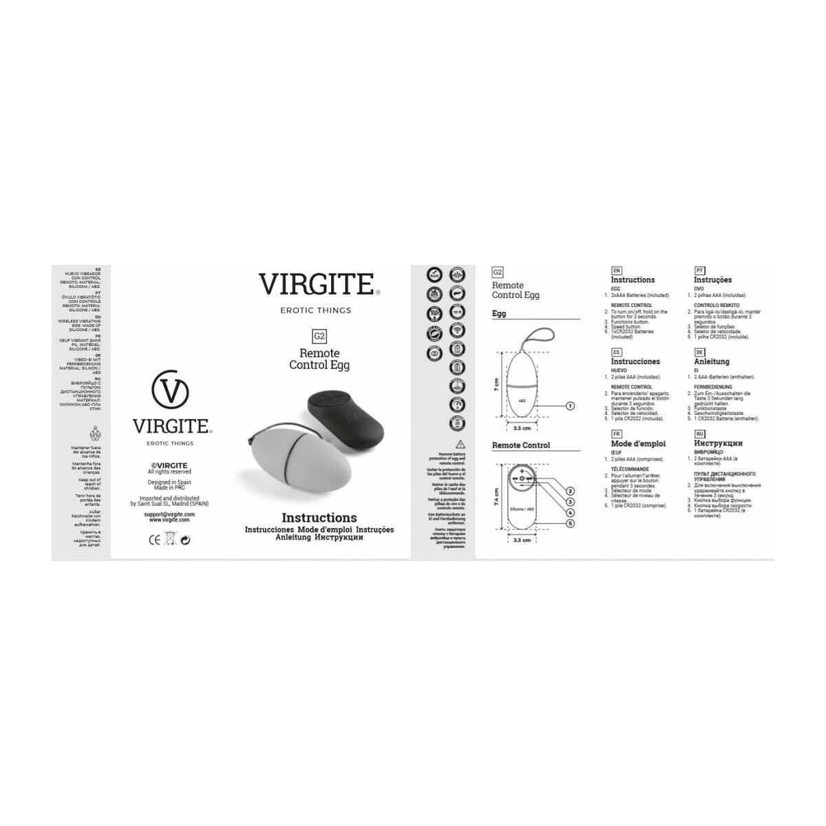 Äggvibrator Virgite Rosa - 5