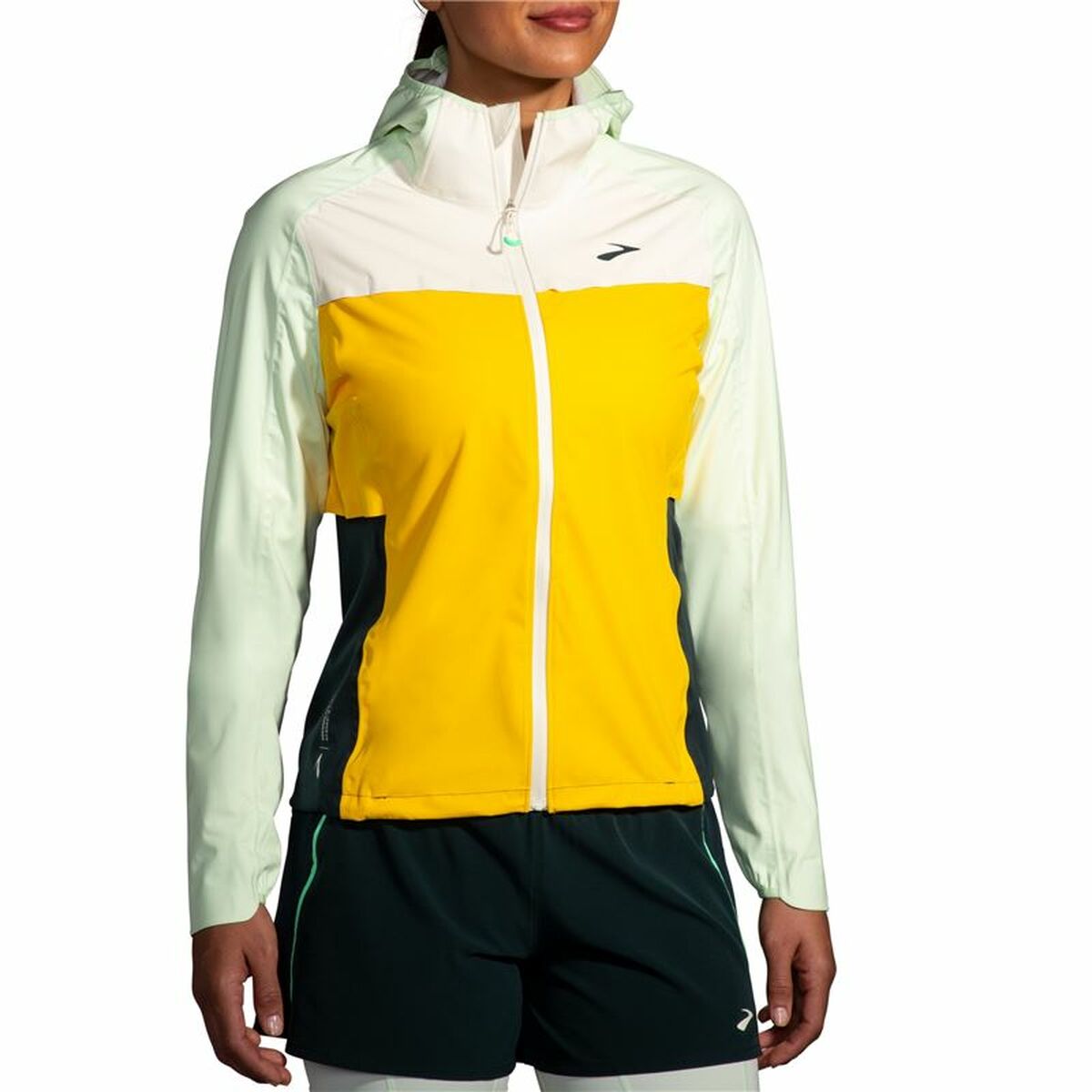 Sportjacka, Dam Brooks High Point Waterproof Vit - 2