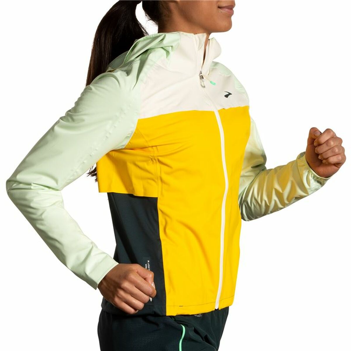 Sportjacka, Dam Brooks High Point Waterproof Vit - 3