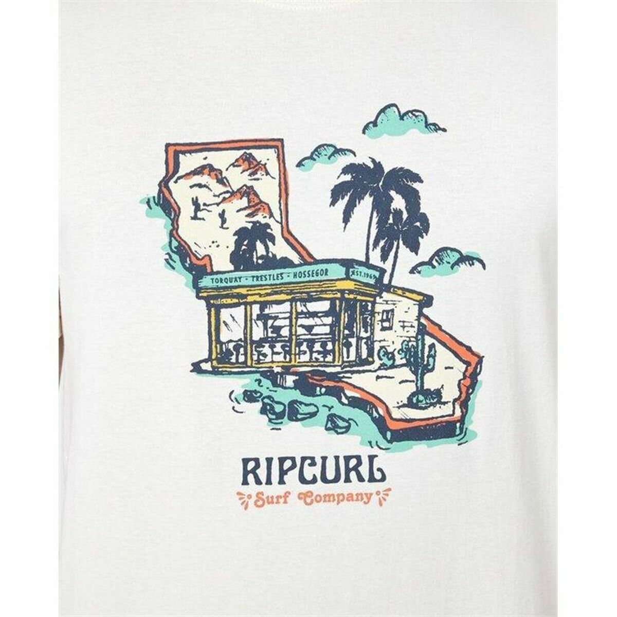 T-shirt Rip Curl Framed Vit Män - 7