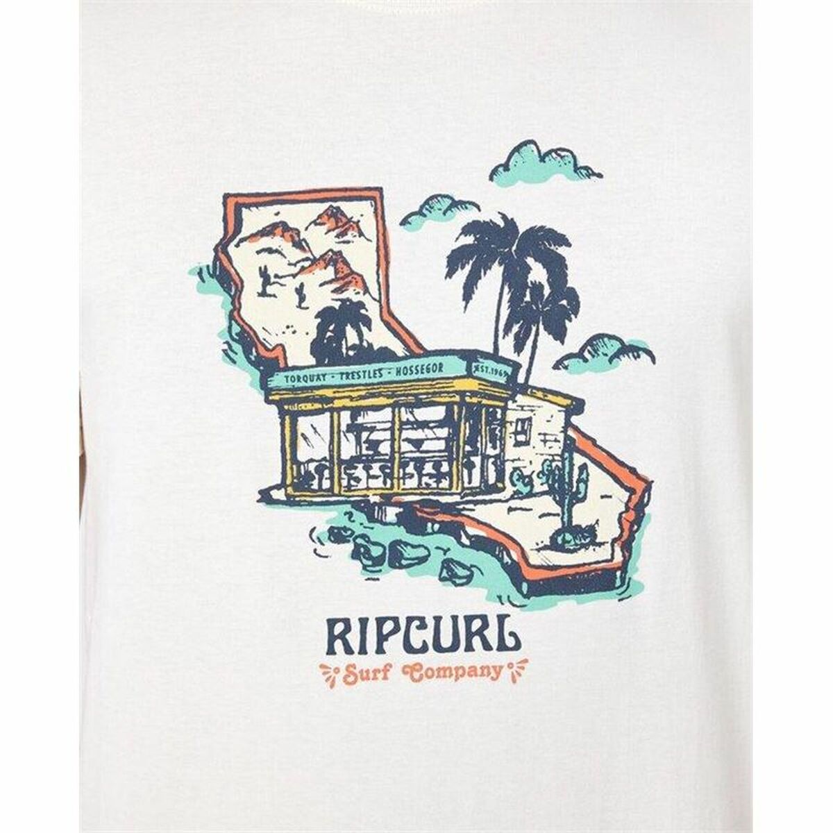T-shirt Rip Curl Framed Vit Män - 2
