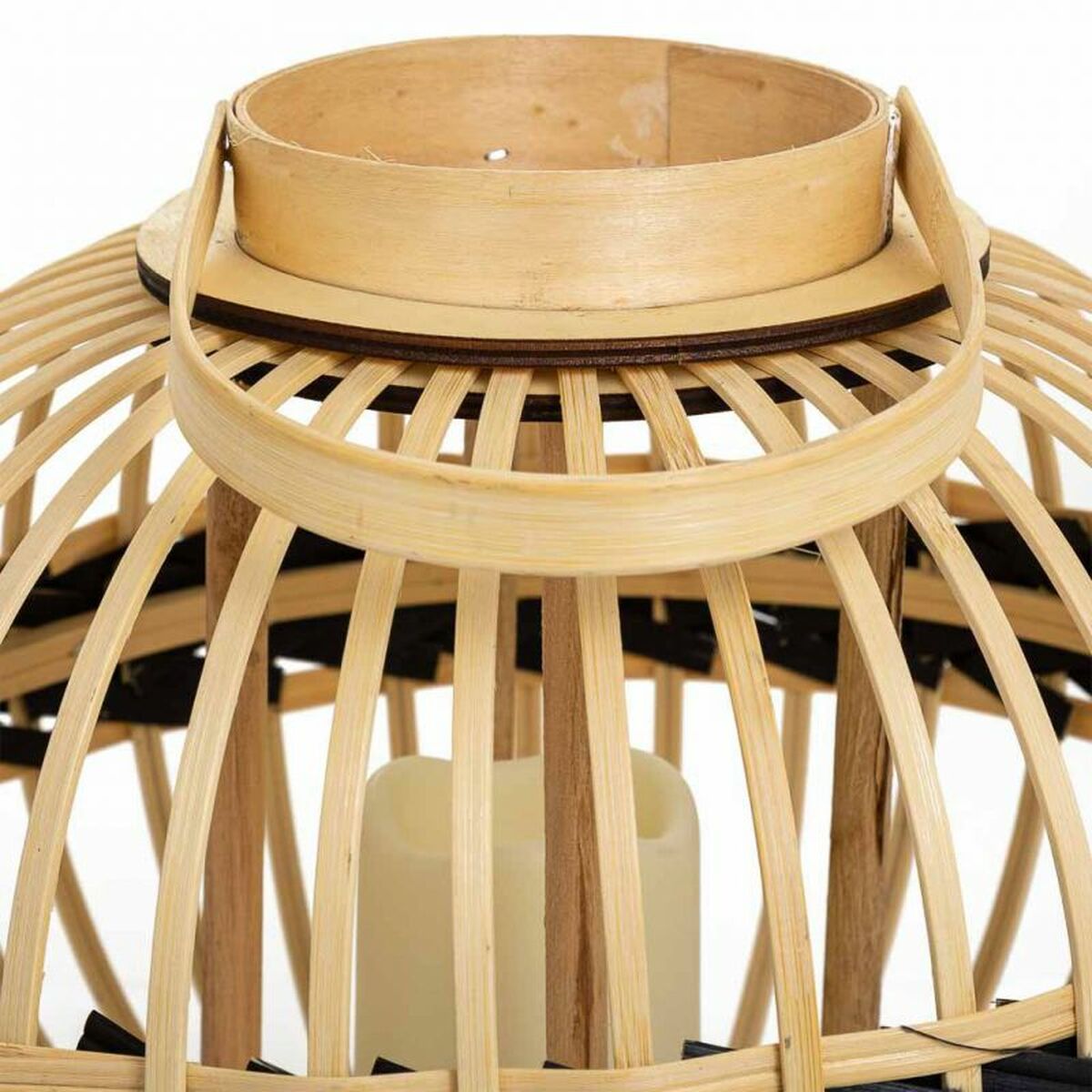 Lykta Alexandra House Living Naturell Bambu 37 x 30 x 37 cm - 6