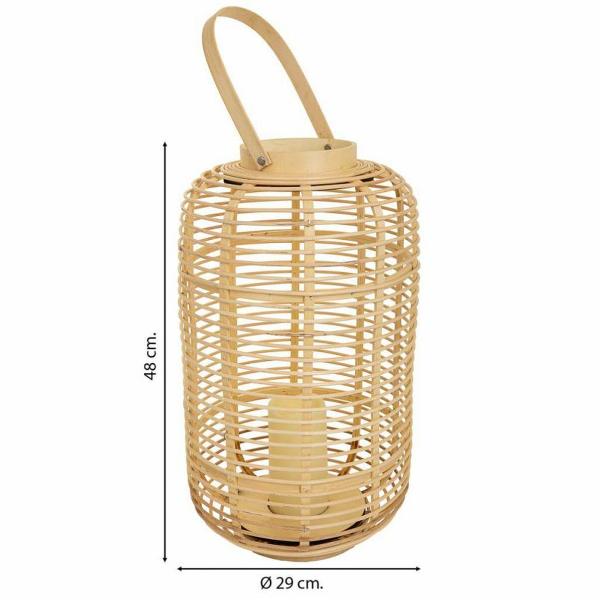 Lykta Alexandra House Living Naturell Bambu Rattan 29 x 48 x 29 cm - 4