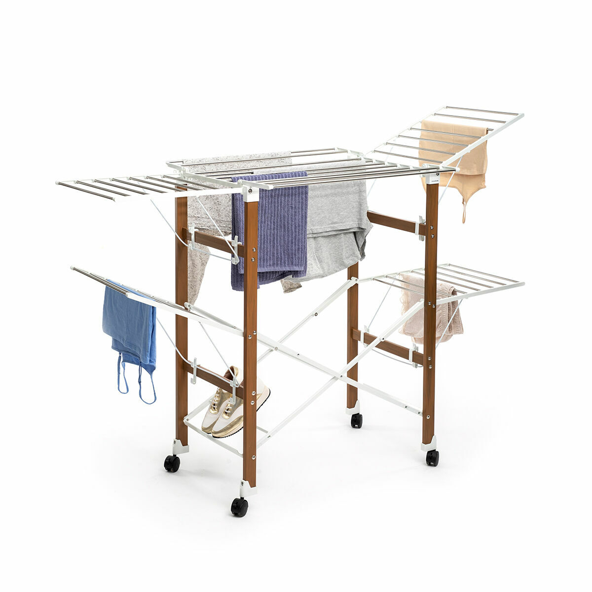 Vertikalt hopfällbart torkställ med hjul Dreeyl InnovaGoods 38 stänger - 25