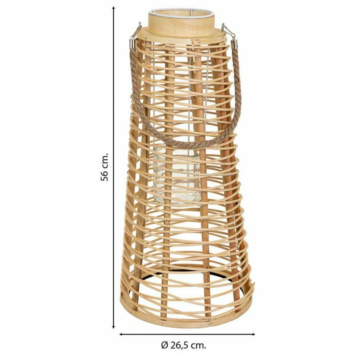 Lykta Alexandra House Living Naturell 26 x 56 x 26 cm - 4