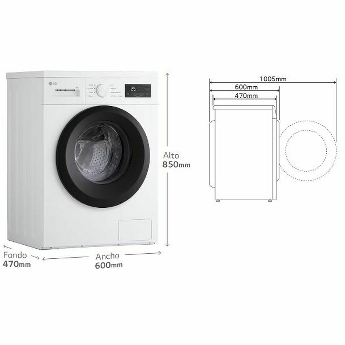 Tvättmaskin LG 1400 rpm 8 kg - 3