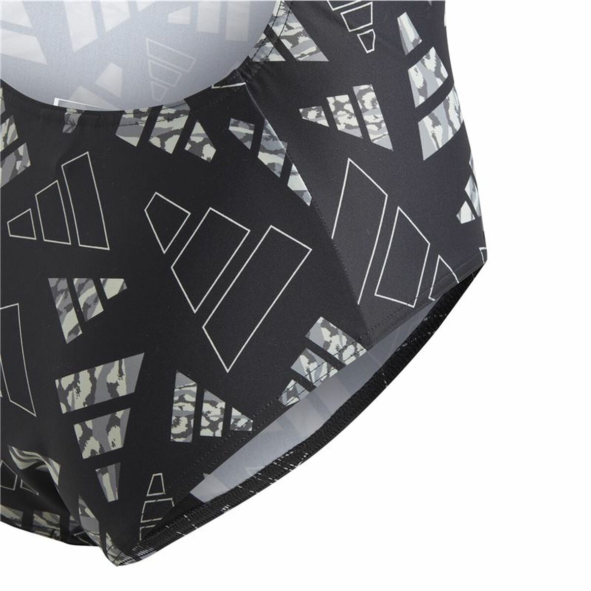 Baddräkt, Flickor Adidas Aop Bars Suit Grå - 4