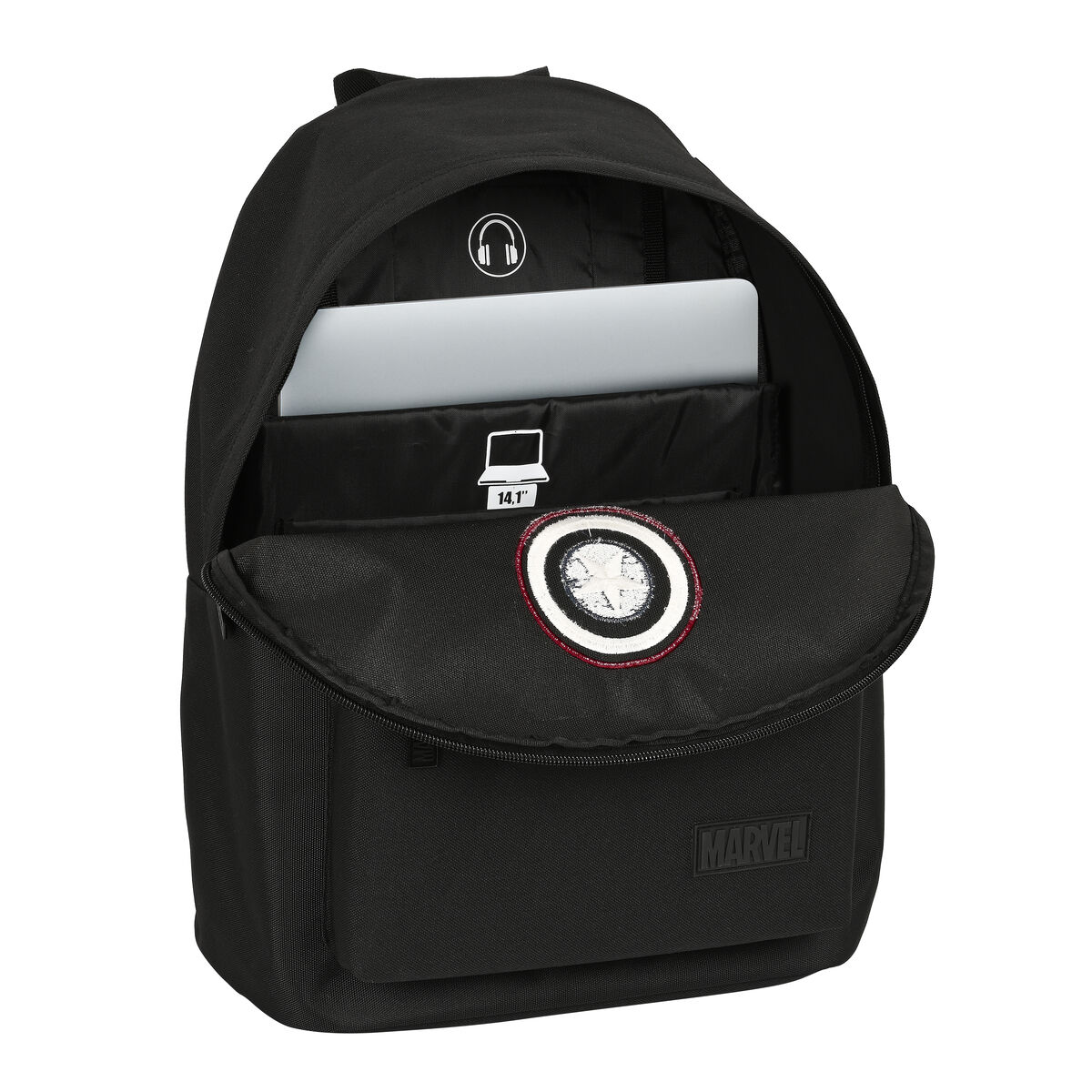 Laptopryggsäck Capitán América 14,1'' Svart - 6