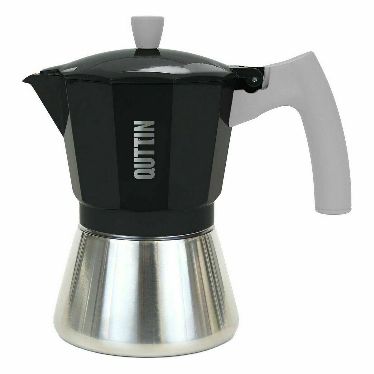 Italiensk Kaffepanna Quttin Aluminium Stål 6 Koppar 300 ml (6 antal) - 2