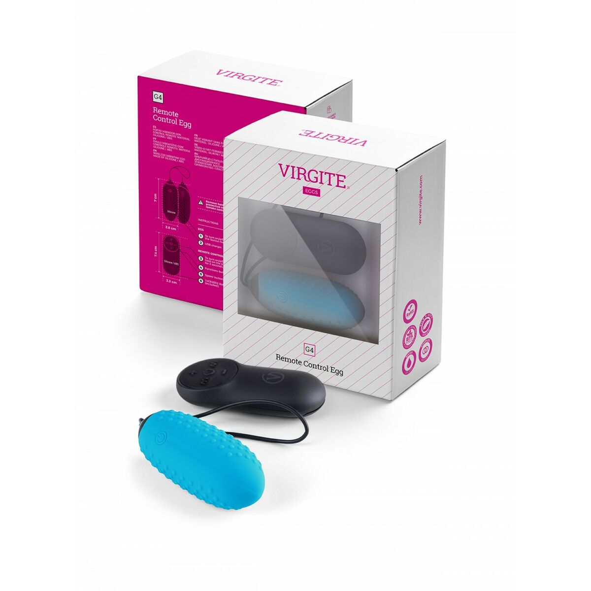 Äggvibrator Virgite Blå - 6