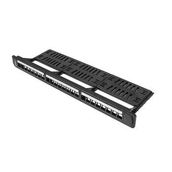 Patchpanel 24 UTP Portar Kategori 5e Lanberg PPKS-1124-B