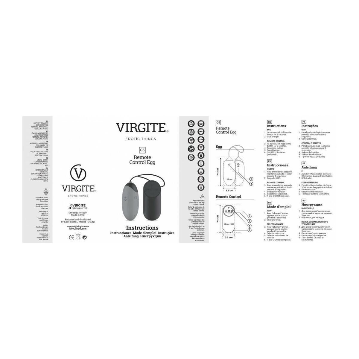 Äggvibrator Virgite Rosa - 8