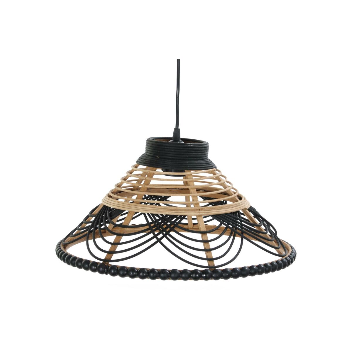 Taklampa DKD Home Decor Rattan Dvobarvna 50 W (41 x 41 x 21 cm) - 5