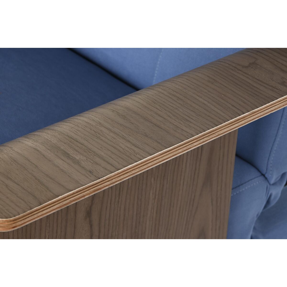 Bäddsoffa DKD Home Decor Svart Blå Metall Brun Polyester Eukalyptus trä (203 x 87 x 81 cm) - 8
