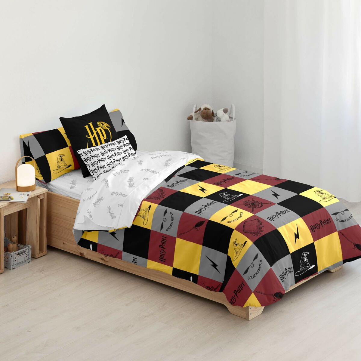Påslakan Harry Potter Hogwarts Multicolour 175 Trådar 260 x 240 cm Säng 180 - 5