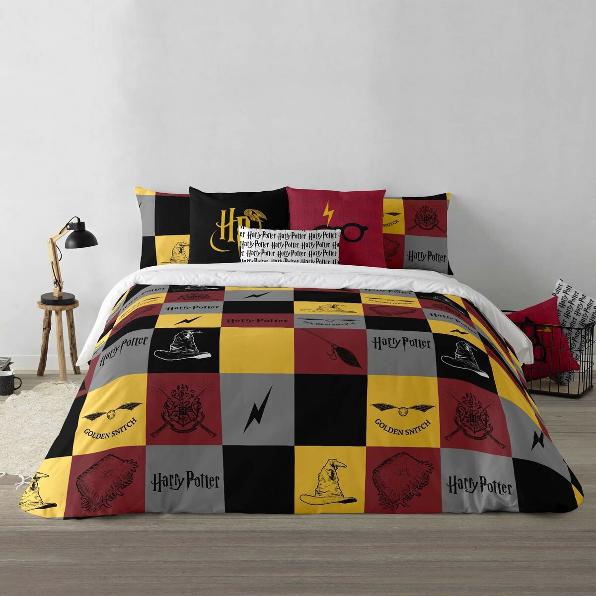 Påslakan Harry Potter Hogwarts Multicolour 175 Trådar 260 x 240 cm Säng 180 - 3