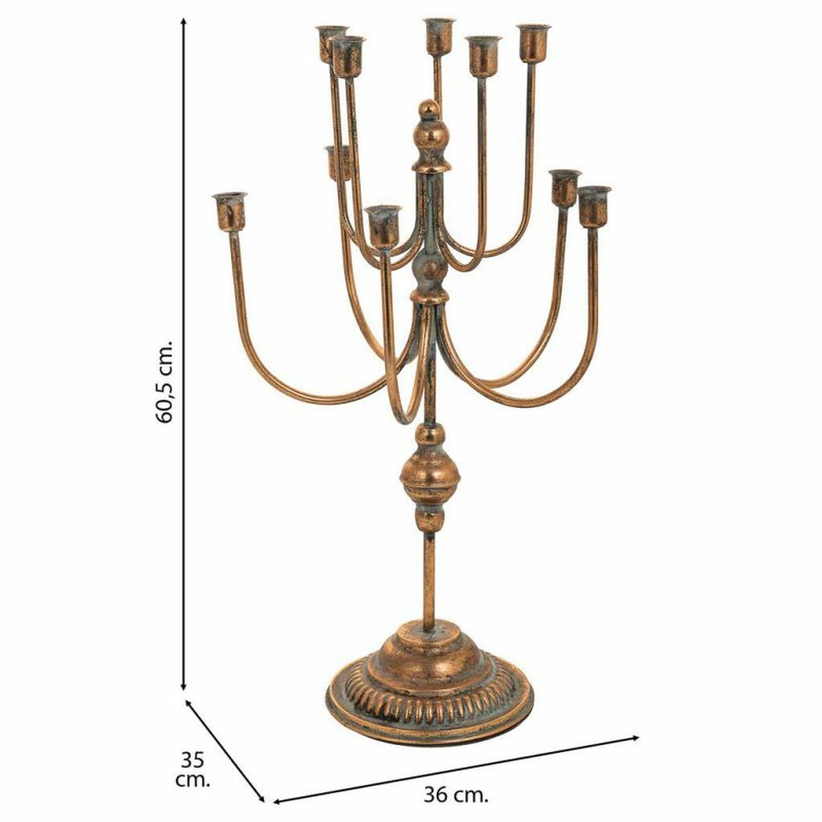Kandelaber Alexandra House Living Guld Järn 35 x 60 x 36 cm - 3