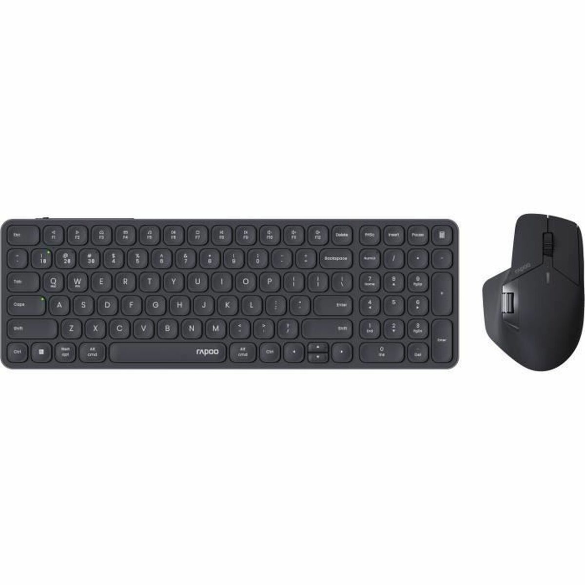 Tangentbord och Mus Rapoo 9760M Grå AZERTY