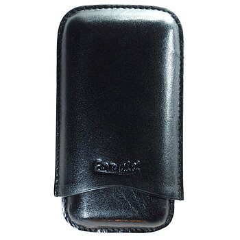 Cigarr fodral Svart läder 3 Corona