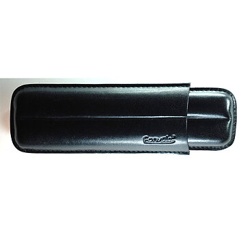 Cigarr fodral svart läder Churcill 2pack