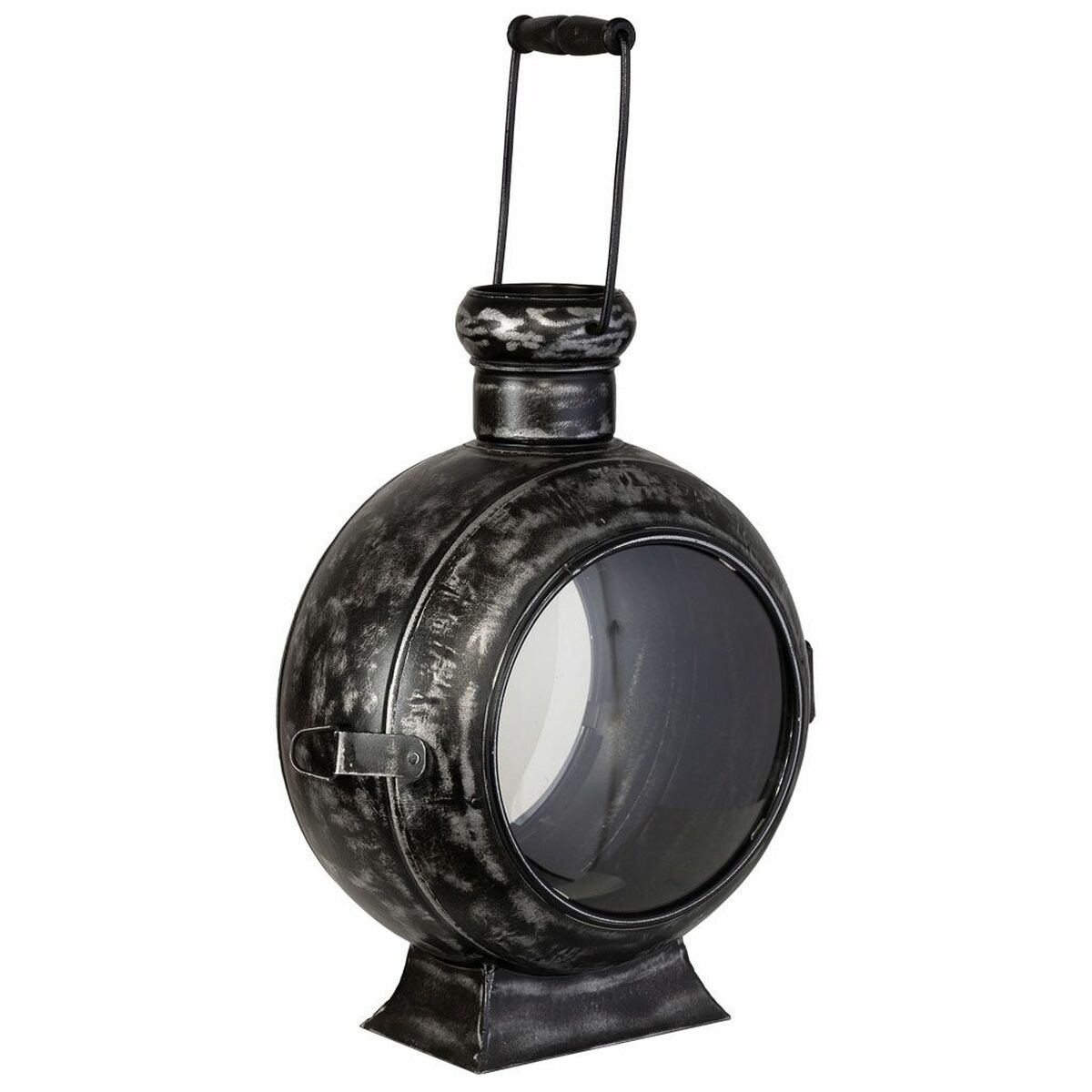 Ljusstake Alexandra House Living Svart Glas Järn 21 x 40 x 29 cm