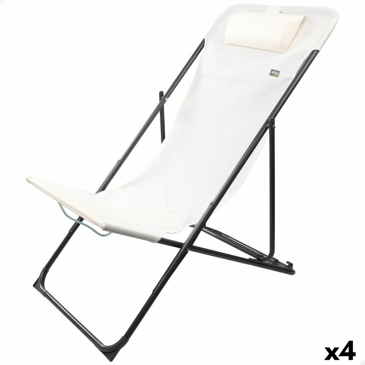 Lutbar vilstol Aktive Vit 53 x 87 x 78 cm (4 antal) - 8