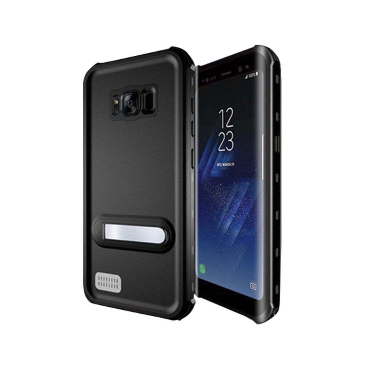 Vattentät Väska Samsung Galaxy S8+ KSIX Aqua Case Svart Transparent - 2