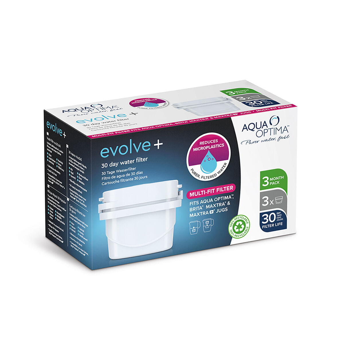 Filter till filtreringskanna Aqua Optima Single Life Evolve (3 antal)