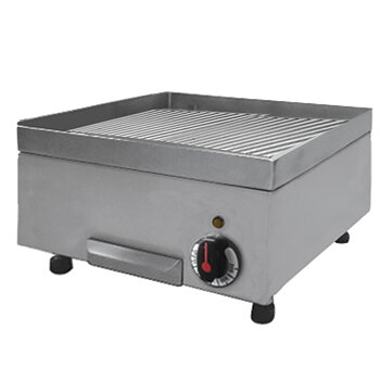 Elektrisk grillbänk, 1 zon, räfflad plåt