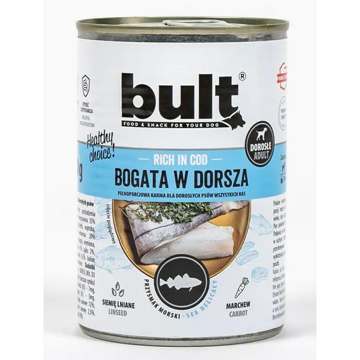 Våt mat Bult Rich in cod Torsk 400 g