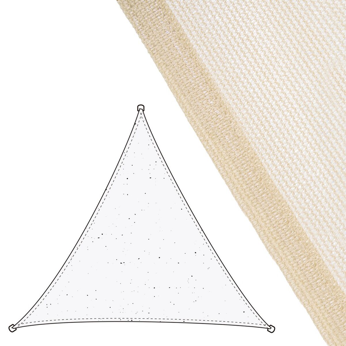 Skugga segel Vela sombreo Beige 3,5 x 3,5 m 350 x 350 x 0,5 cm Markis - 4