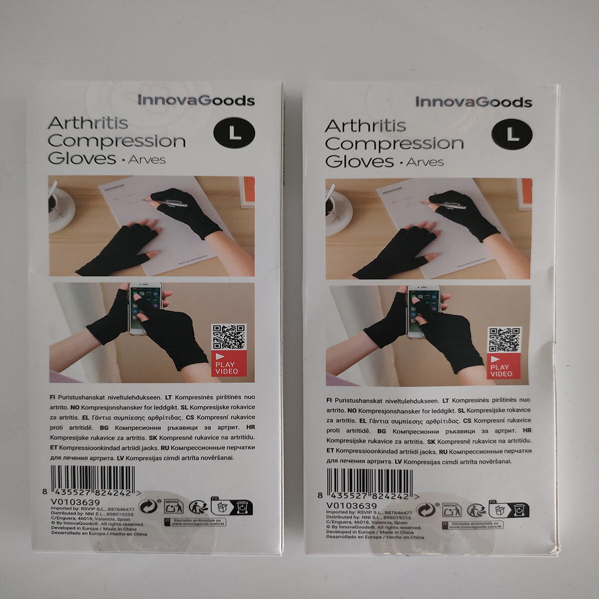 Kompressionshandskar mot artrit Arves InnovaGoods 2 antal - 12
