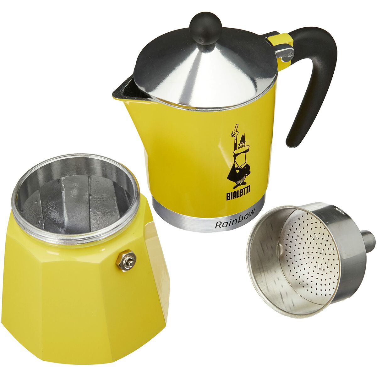 Italiensk Kaffepanna Bialetti Rainbow Gul Jaune Metall 6 Koppar - 2
