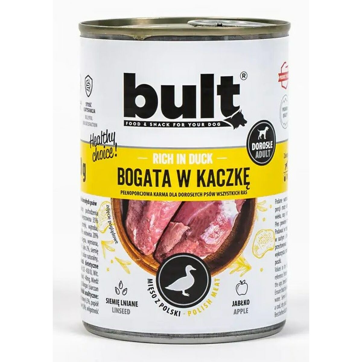 Våt mat Bult Rich in duck Anka 800 g