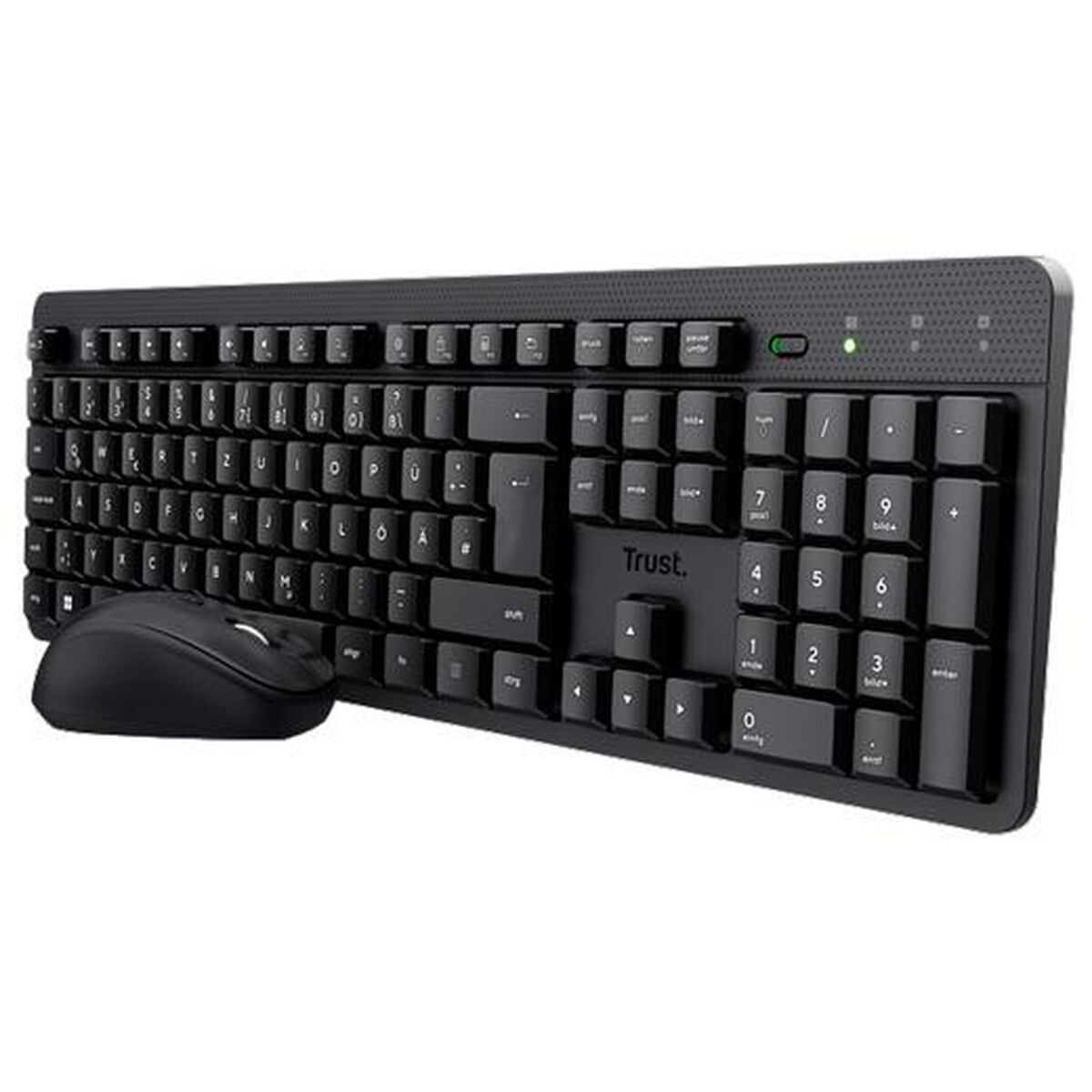 Tangentbord och Mus Trust TKM-360 Svart Qwerty Spanska