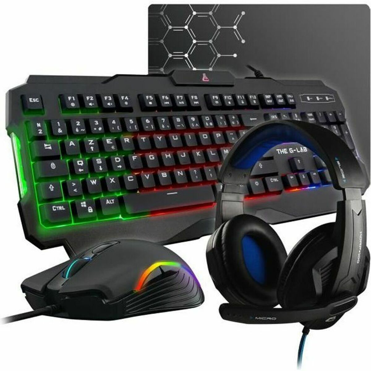 Tangentbord och Mus The G-Lab COMBO-ARGON-E/FR Azerty Franska - 3