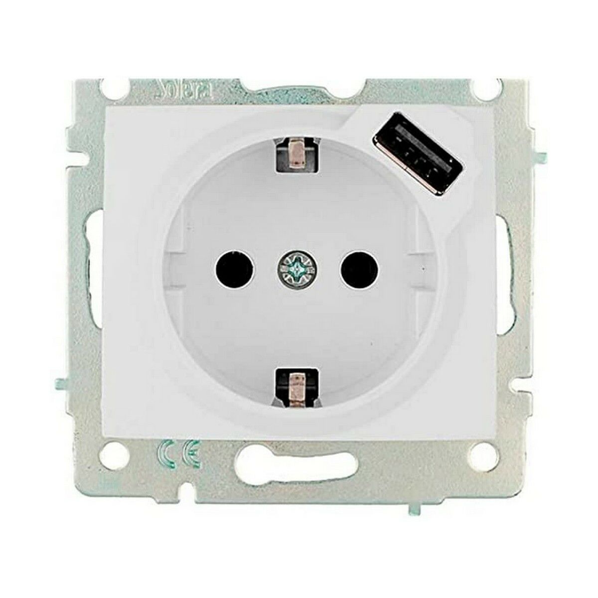 Plug-in base Solera erp60usb USB Europeisk 250 V 16 A Inbäddad, inbyggd
