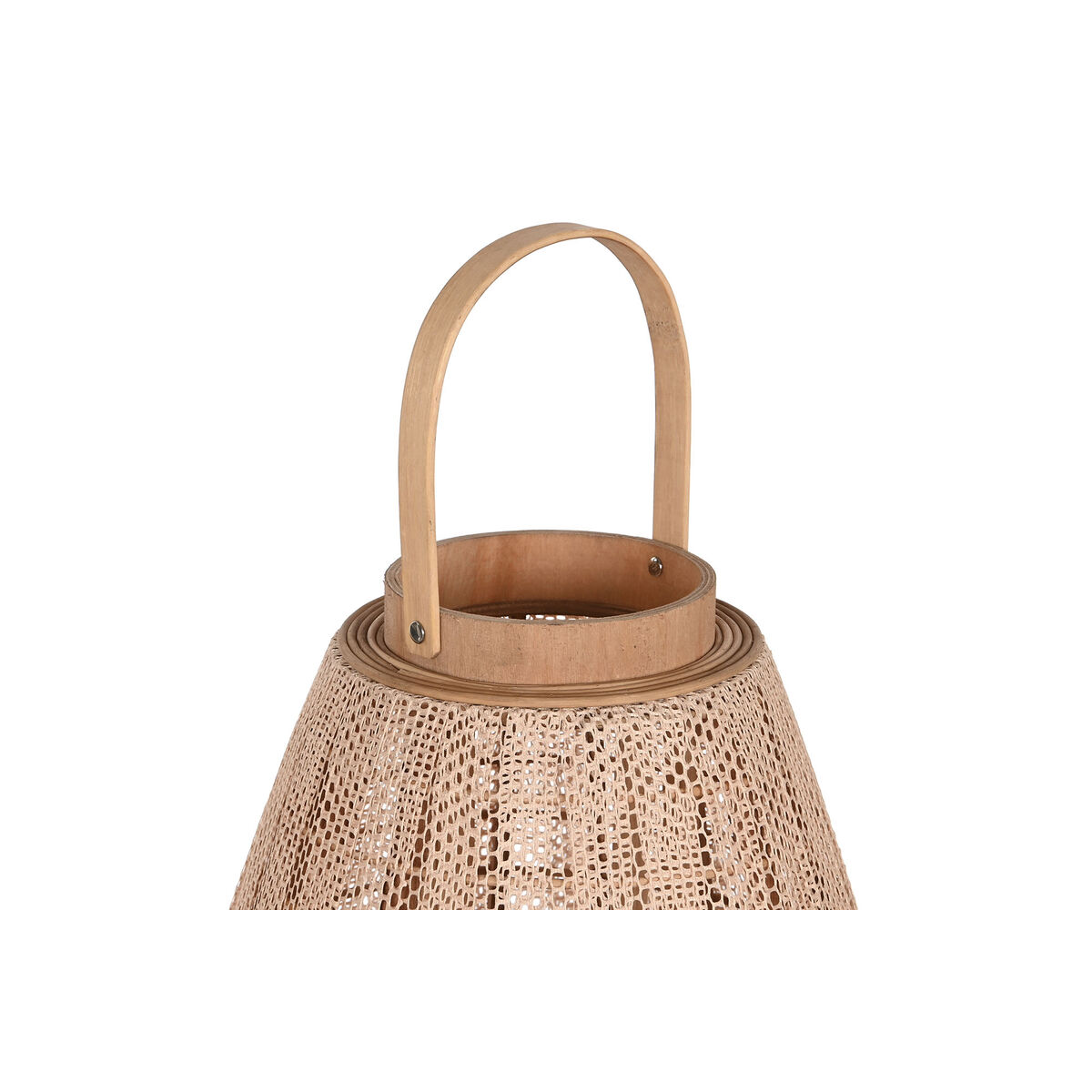 Ljusstakar Home ESPRIT Brun Naturell Trä Glas 40 x 40 x 70 cm - 2