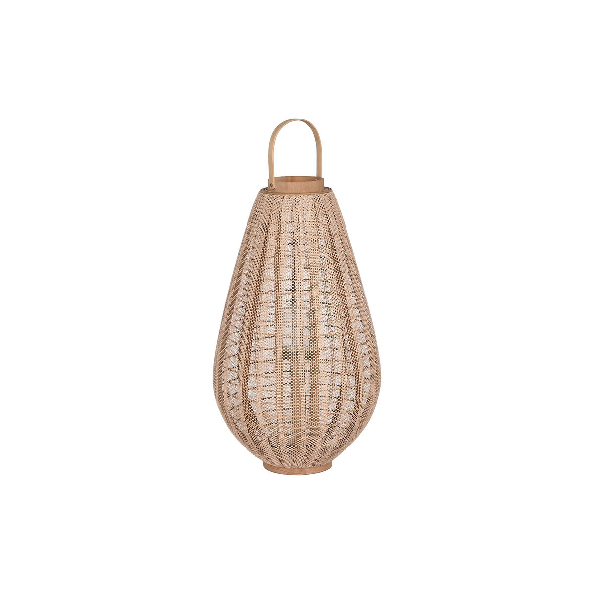 Ljusstakar Home ESPRIT Brun Naturell Trä Glas 40 x 40 x 70 cm