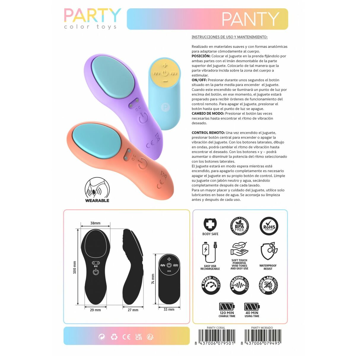 Massageapparat för par Party Color Toys - 3