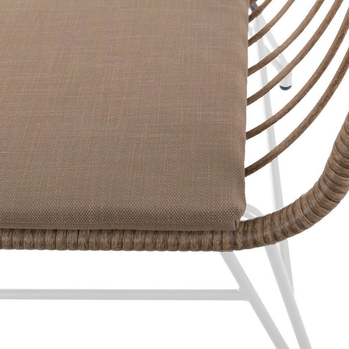 Kerti szék Ariki 65 x 62 x 76 cm syntetisk rattan Stål Vit - 2
