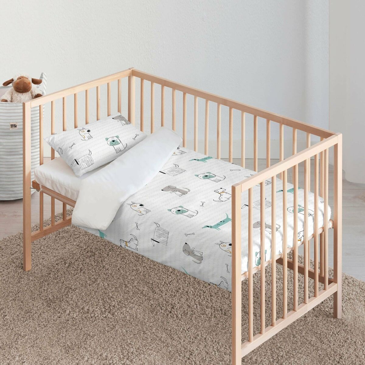 Quiltat täcke för spjälsäng Kids&Cotton Huali Small 115 x 145 cm