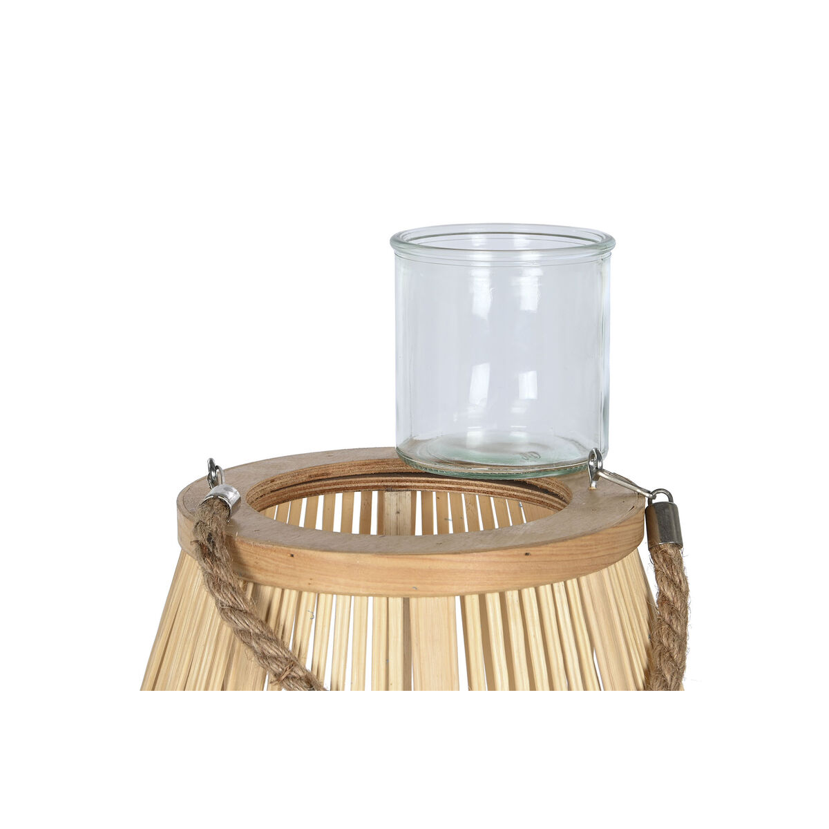 Ljusstakar Home ESPRIT Naturell Ljusbrun Bambu 35 x 35 x 85 cm - 4